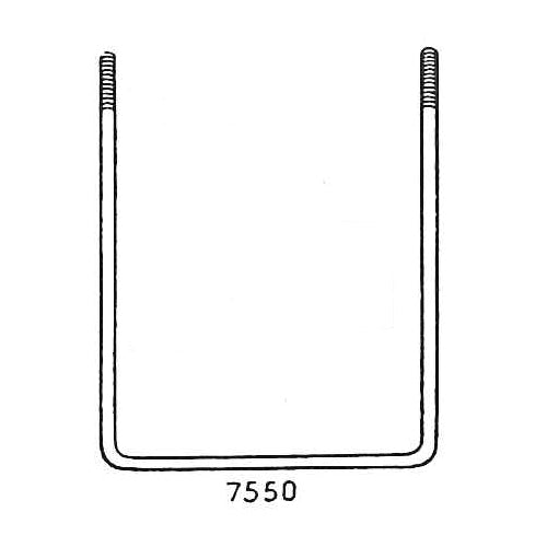 7550 - Bøjle for batteri rustfri