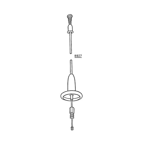 8927-Lav. Gas kabel Lav forgaffel m/ ring 8588